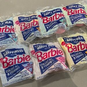 Set of 7 Mcdonald's Vintage 1991 Barbie Figurines